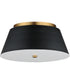 Miles 16 inch LED Flush Mount Black / Natural Aged Brass