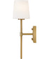 Saunders 1-Light Medium Sconce in Lacquered Brass