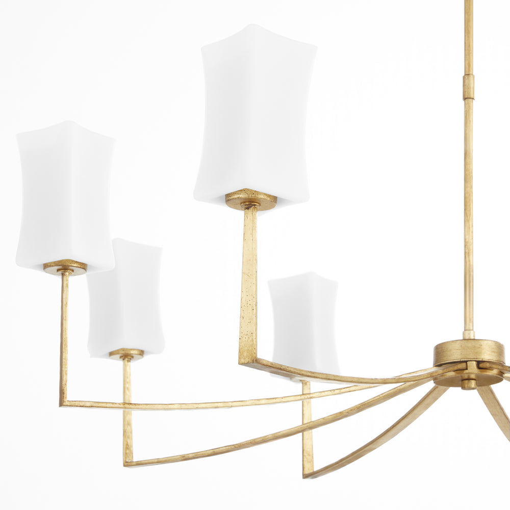 Ayala 8-light Chandelier Gold Leaf