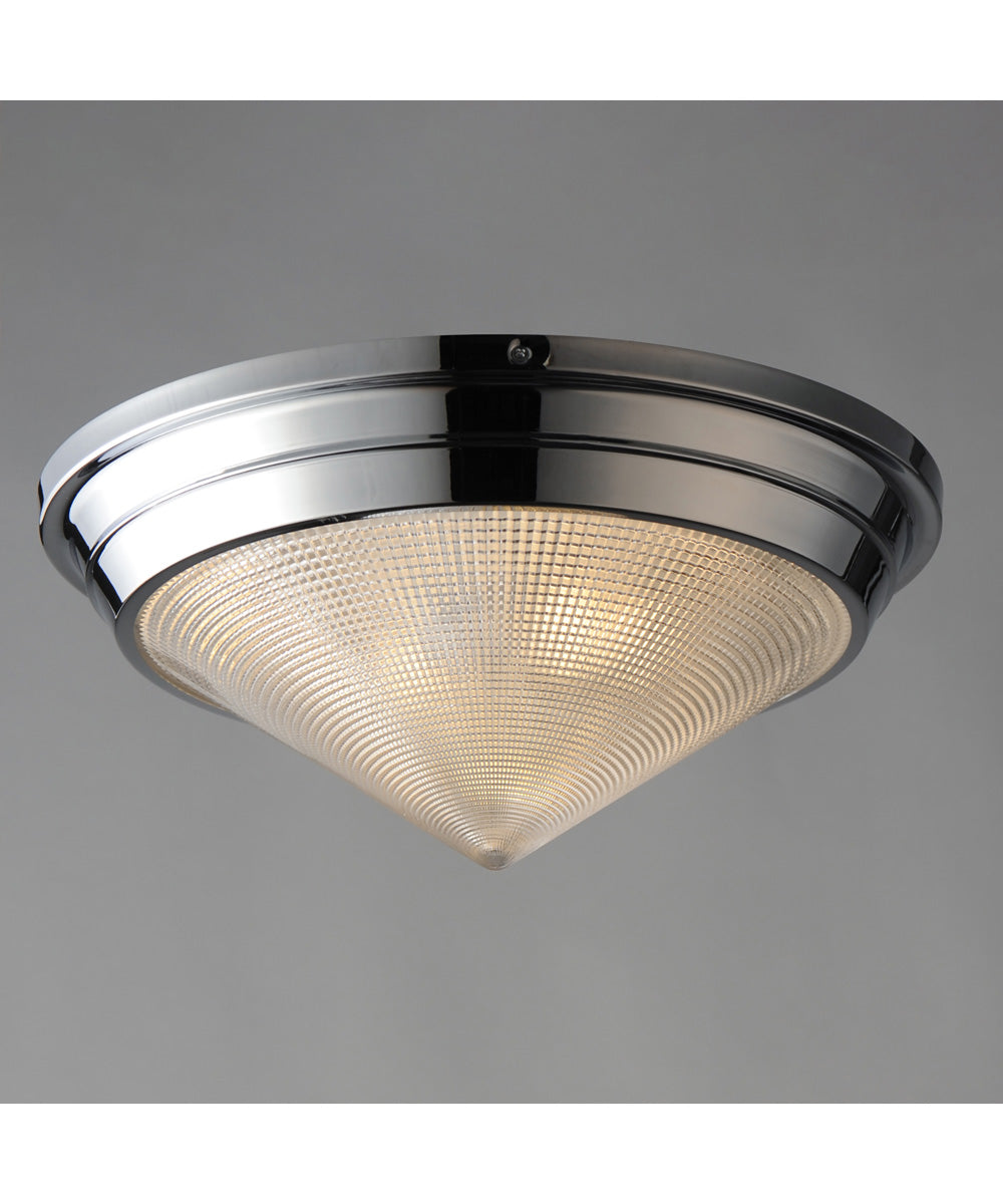 Hargreaves 3-Light Flush Mount Polished Nickel