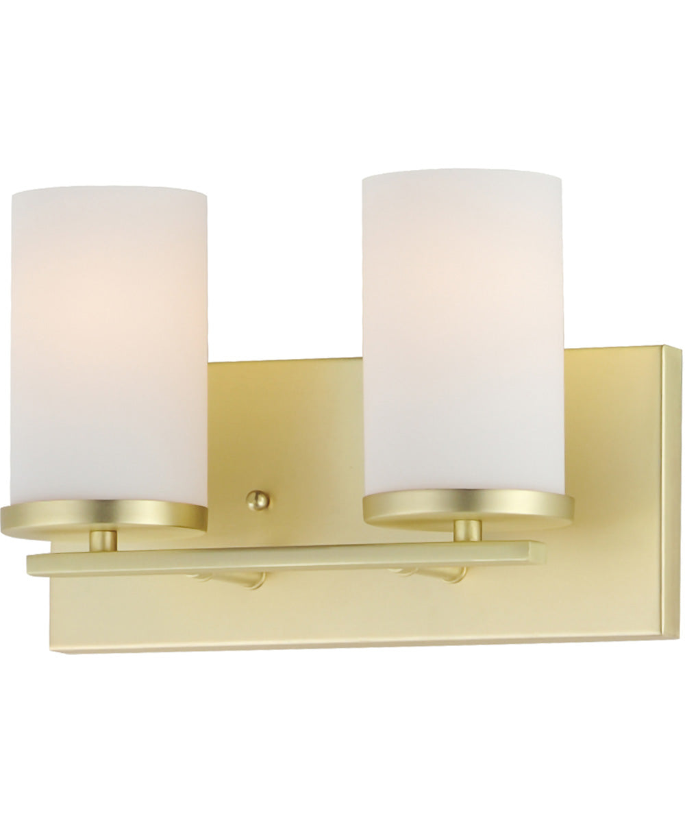 Lateral 2-Light Bath Vanity Satin Brass