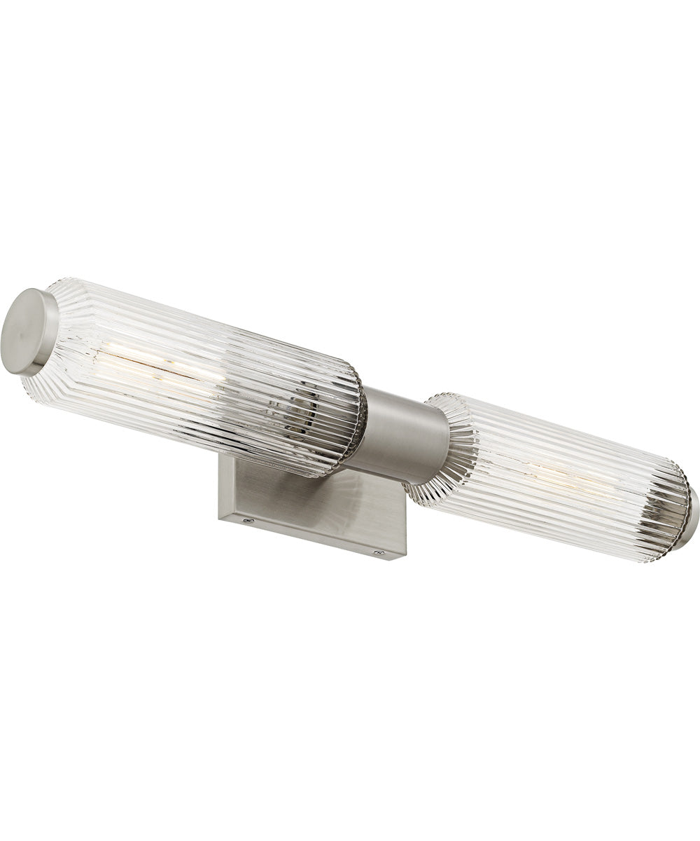 Hawes Medium 2-light Bath Light Brushed Nickel