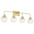 Lacy 4-light Bath Vanity Light Aged Brass