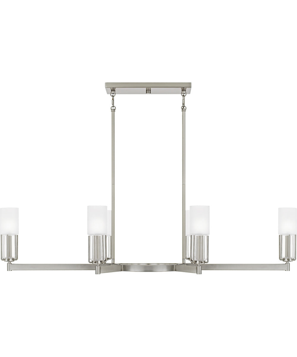 Cruz Large 6-light Island Light Brushed Nickel