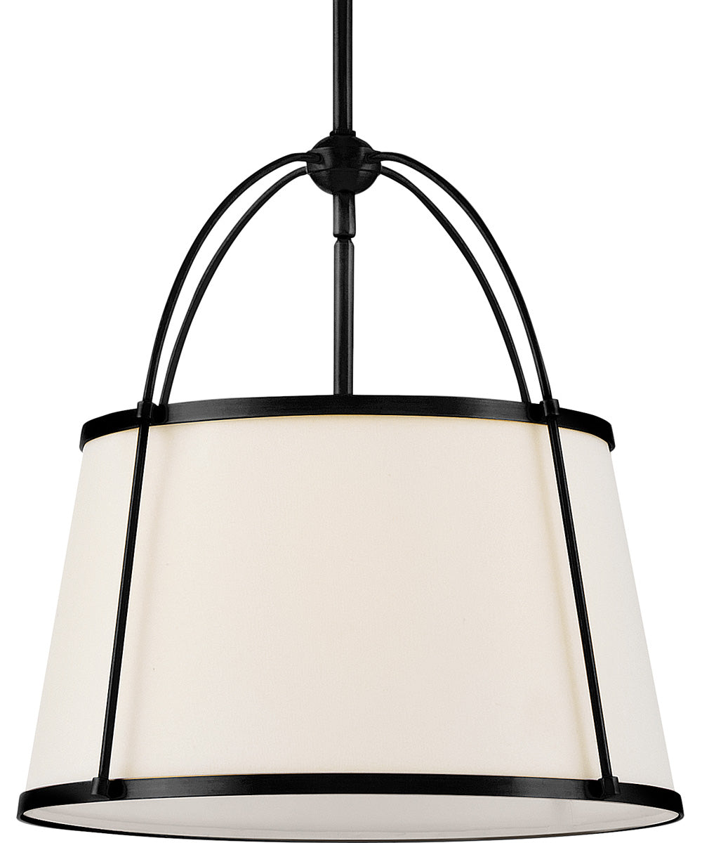 Clarke 1-Light Large Drum Pendant in Black