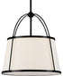 Clarke 1-Light Large Drum Pendant in Black