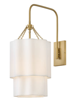 Gwen 1-Light Large Single Light Sconce in Lacquered Brass