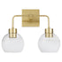 Lacy 2-light Bath Vanity Light Aged Brass