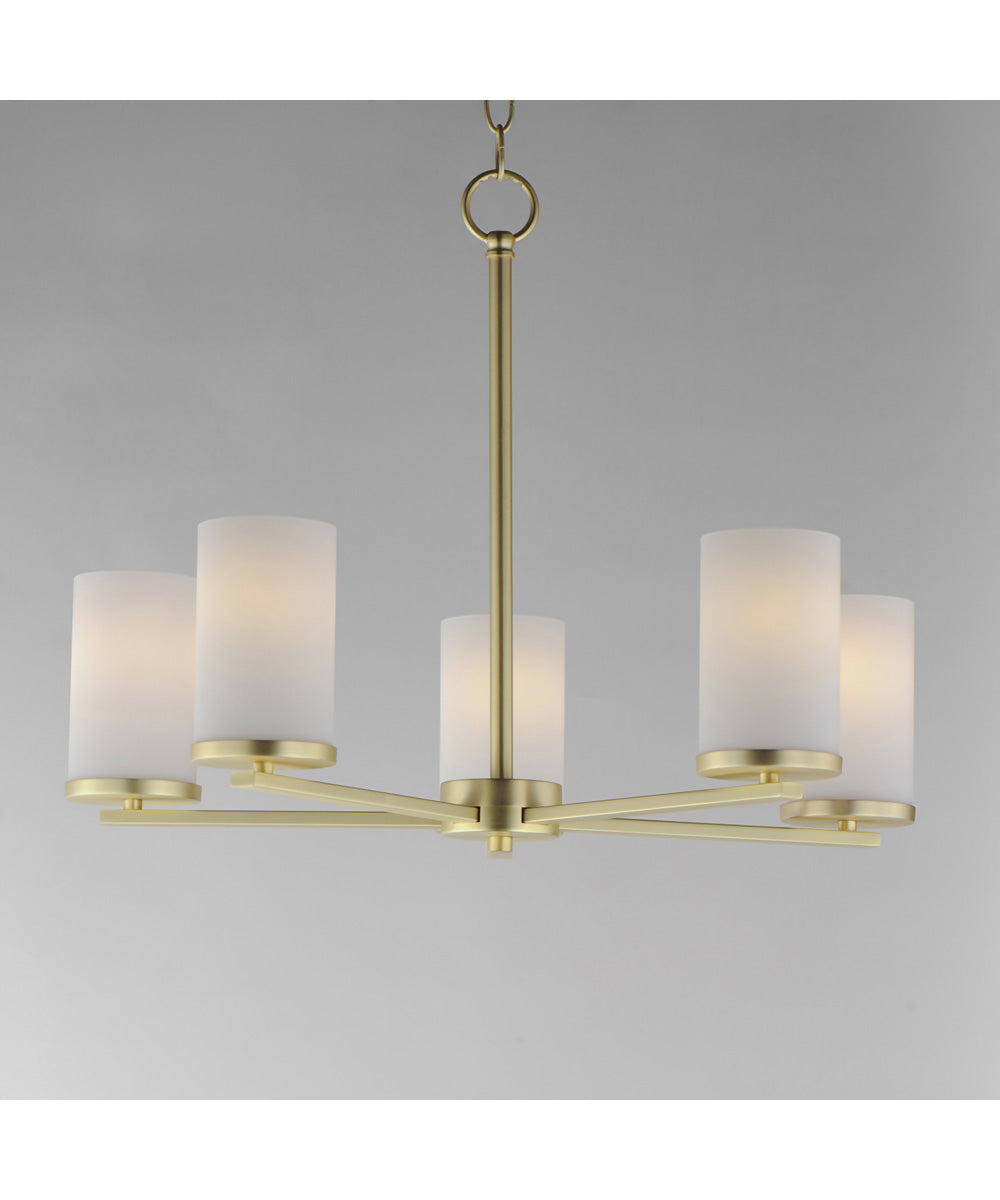 Lateral 5-Light Chandelier Satin Brass