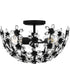 Quoizel Semi-Flush Mount Medium 3-light Semi Flush Mount Matte Black