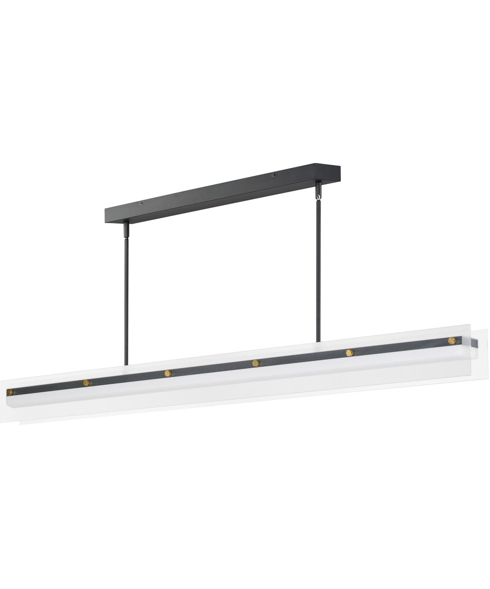 Spectre 61.5 inch Linear Pendant Black / Natural Aged Brass