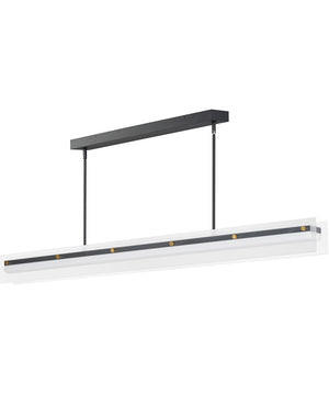 Spectre 61.5 inch Linear Pendant Black / Natural Aged Brass