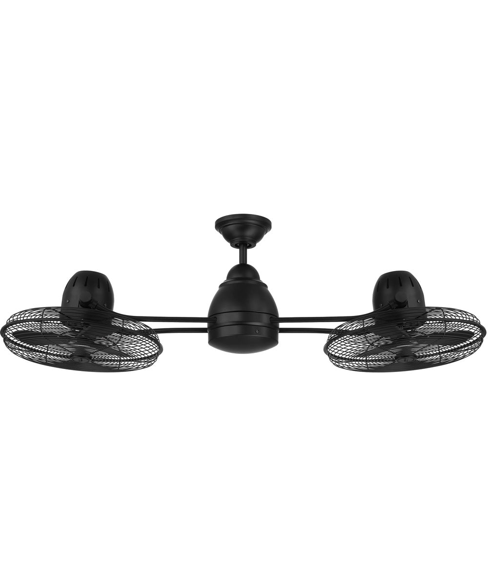 Bellows II Indoor/Outdoor 2-Light Fan Flat Black
