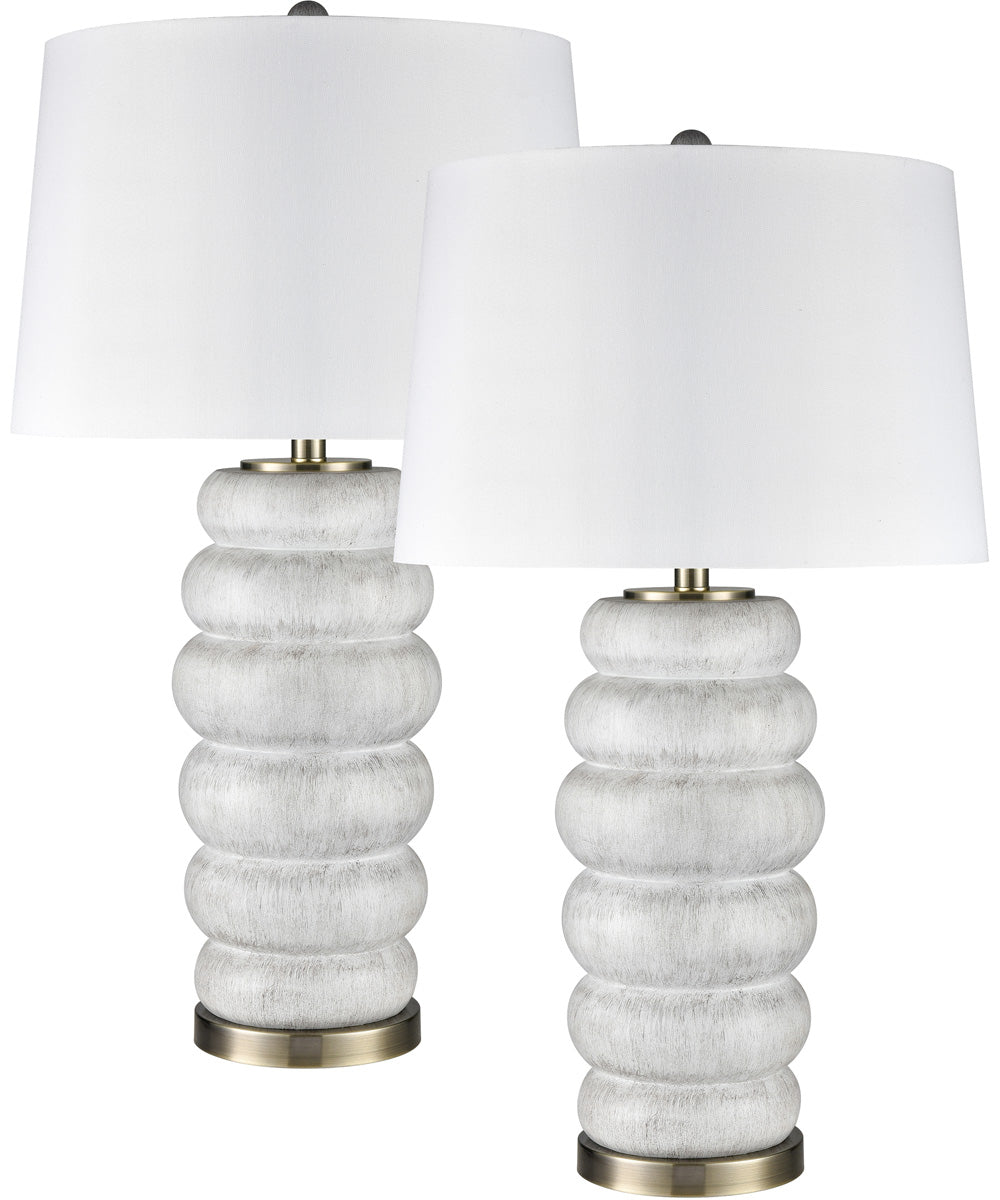 Barden 30'' High 1-Light Table Lamp - Set of 2-Light Gray