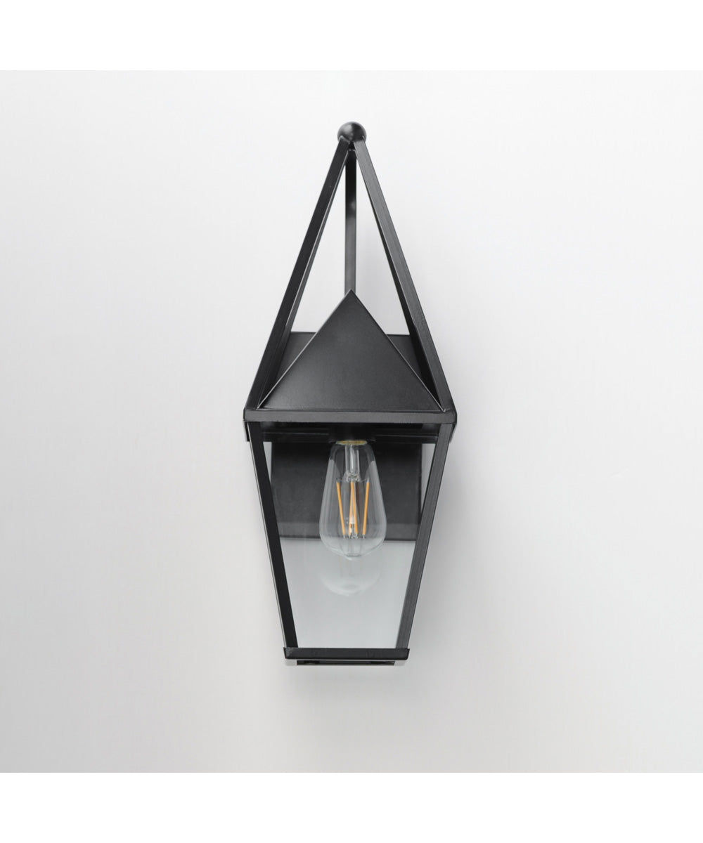 Bavaria 1-Light Small Outdoor Wall Sconce Black