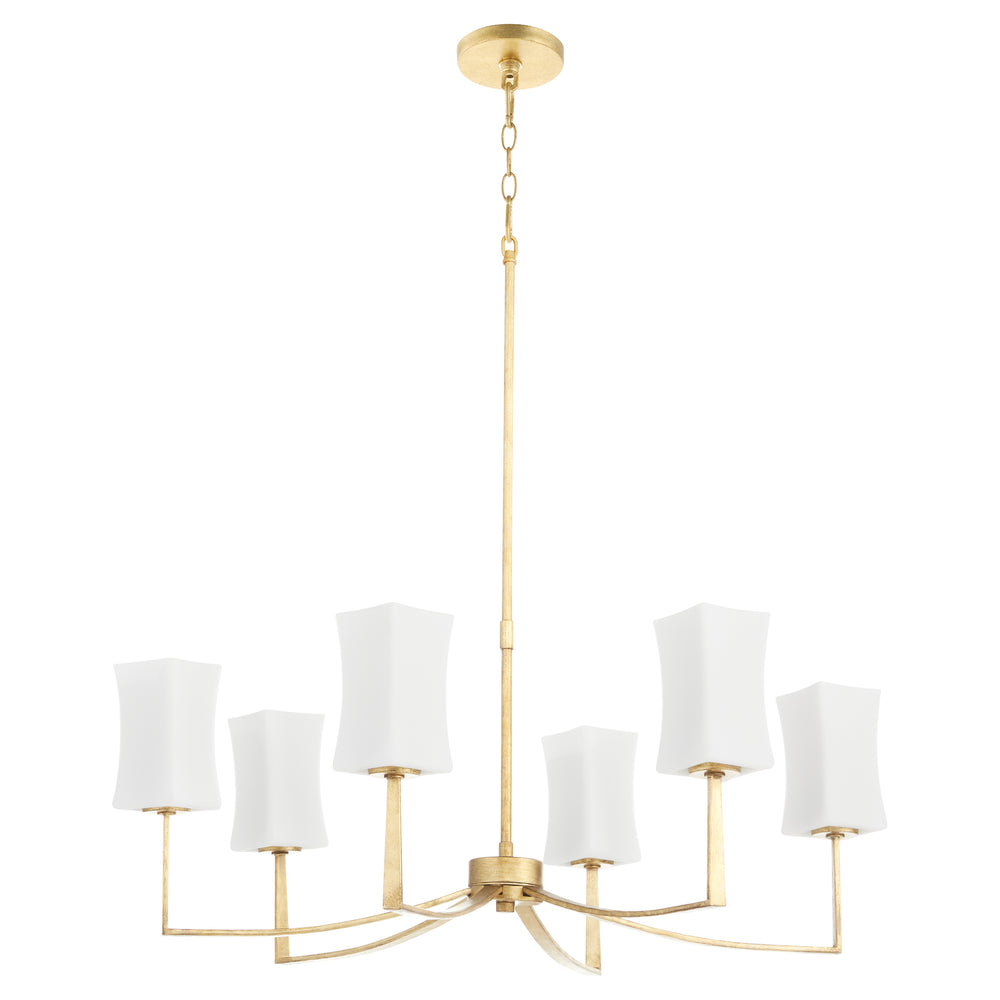 Ayala 6-light Chandelier Gold Leaf