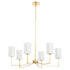 Ayala 6-light Chandelier Gold Leaf