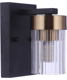 Bond Street 1-Light Lighting Flat Black/Satin Brass