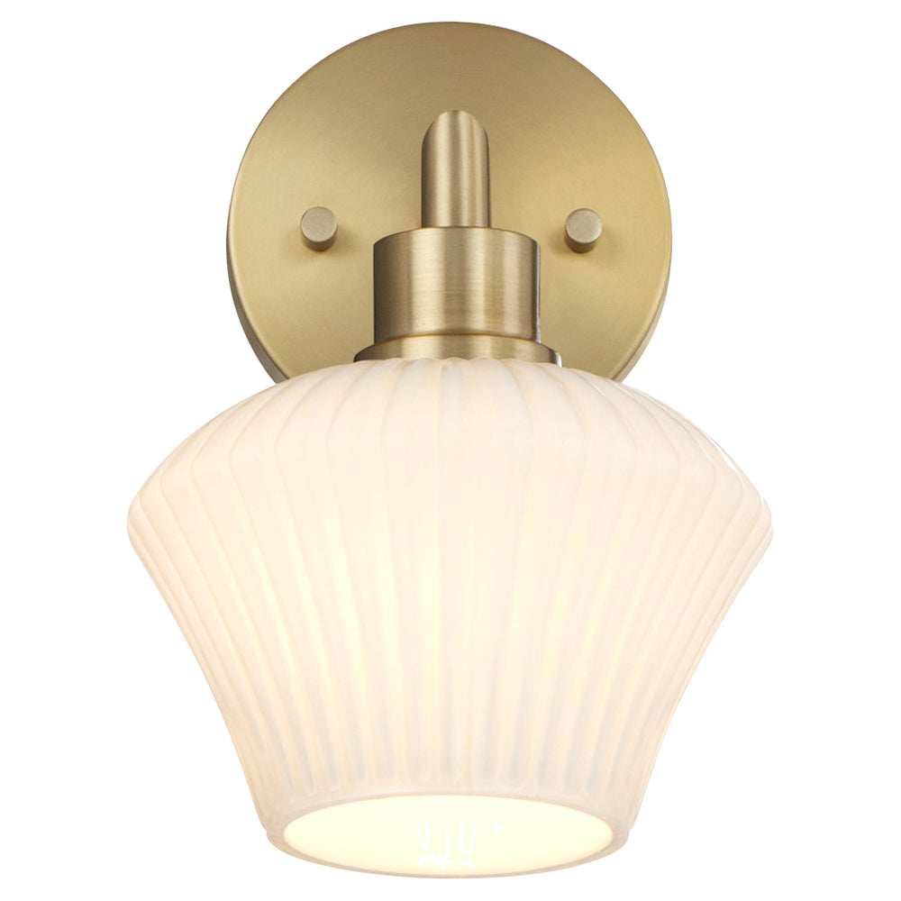 Cassini 1-light Wall Mount Light Fixture Aged Brass