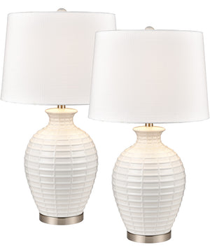 Junia 28'' High 1-Light Table Lamp - Set of 2 White