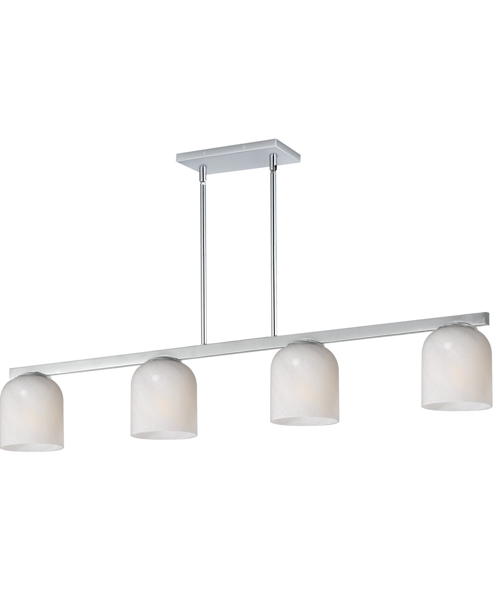 Scoop 4-Light Linear Pendant Polished Chrome