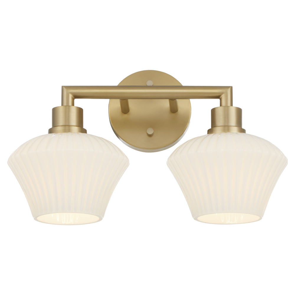 Cassini 2-light Bath Vanity Light Aged Brass