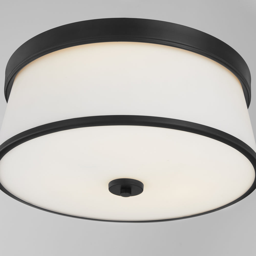 Weir 3-light Ceiling Flush Mount Matte Black