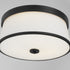 Weir 3-light Ceiling Flush Mount Matte Black