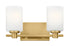 Karlie 2-Light Small Two Light Vanity in Lacquered Brass