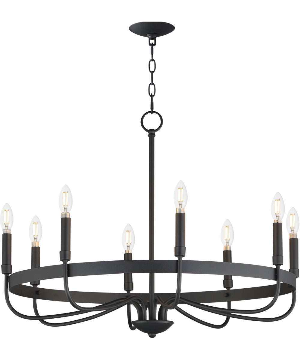 Frankie 8-Light Chandelier Black