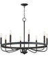 Frankie 8-Light Chandelier Black