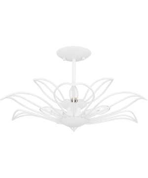 Tallulah Extra Large 3-light Semi Flush Mount Sand White