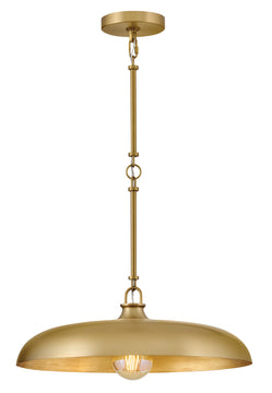 Sadie 1-Light Large Dome Pendant in Lacquered Brass