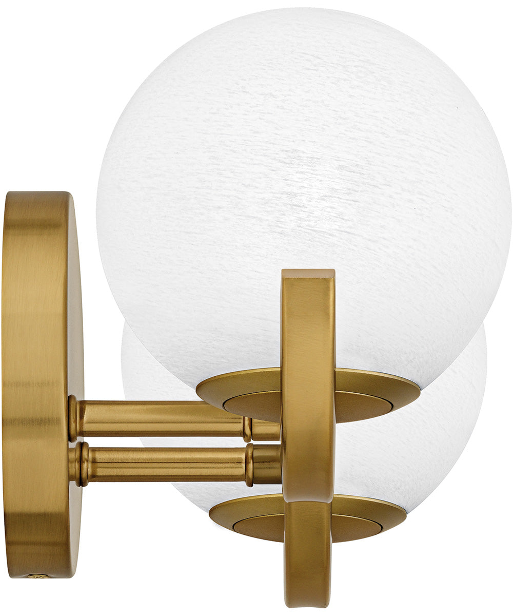 Spherical Medium 2-light Bath Light Aged Brass