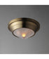 Hargreaves 1-Light Flush Mount Natural Aged Brass