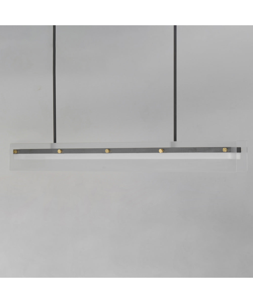 Spectre 48 inch Linear Pendant Black / Natural Aged Brass