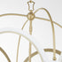 Tiffany 4-light Entry Foyer Hall Chandelier Studio White w/ Aged Brass