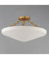 Artemis 3-Light Flush Mount Natural Aged Brass