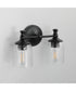 Swirl 2-Light Wall Sconce Black