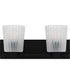 Gray Medium 2-light Bath Light Matte Black