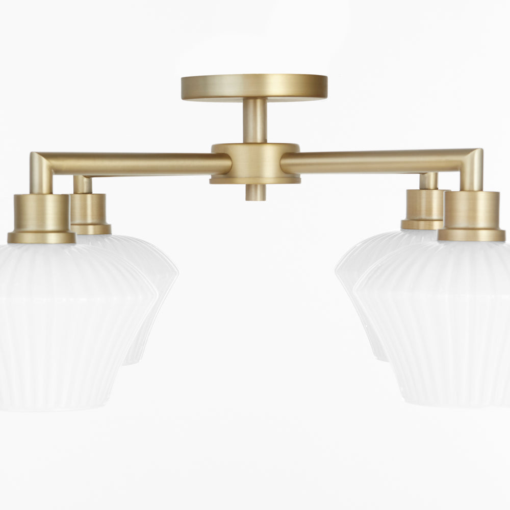 Cassini 4-light Ceiling Flush Mount Aged Brass