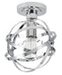 Cresswell 10"W Colton Orbit 1-Light Chrome Elliptical Rings Semi-Flushmount Orb Light Fixture