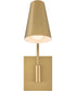 Bray 1-Light Medium Swing Arm Single Light Sconce in Lacquered Brass