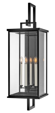 Weymouth 4-Light Extra Large Wall Mount Lantern in Black