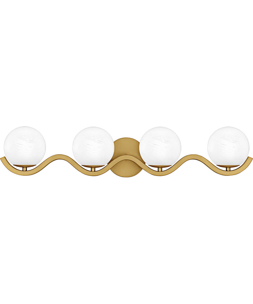 Spherical Extra Large 4-light Bath Light Aged Brass