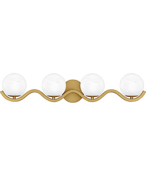 Spherical Extra Large 4-light Bath Light Aged Brass