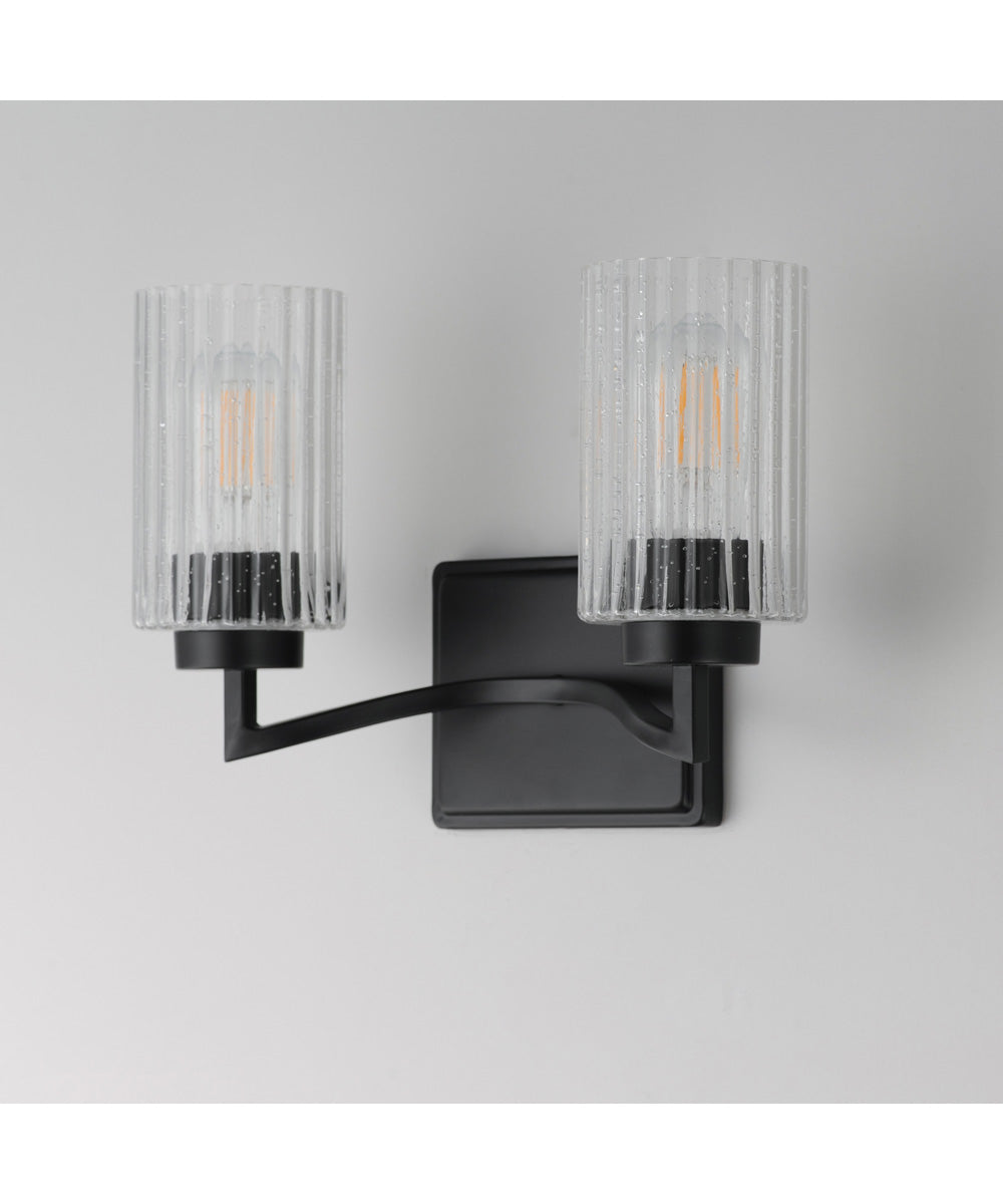 Rigata 2-Light Wall Sconce Black