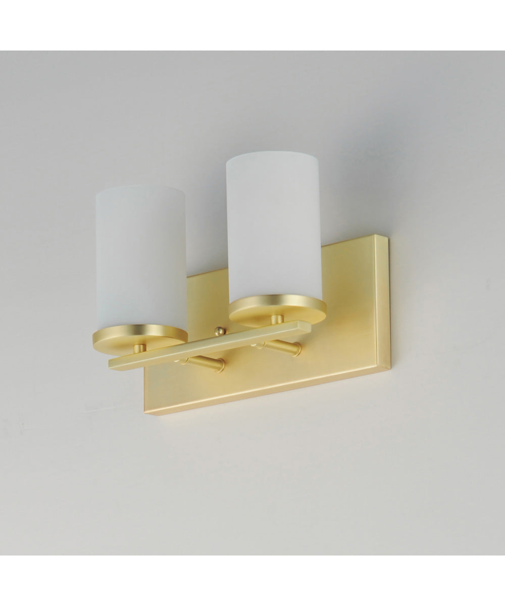 Lateral 2-Light Bath Vanity Satin Brass