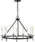 Copley 9-Light Medium Ring Chandelier in Black