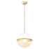 1-light Pendant Studio White w/ Aged Brass